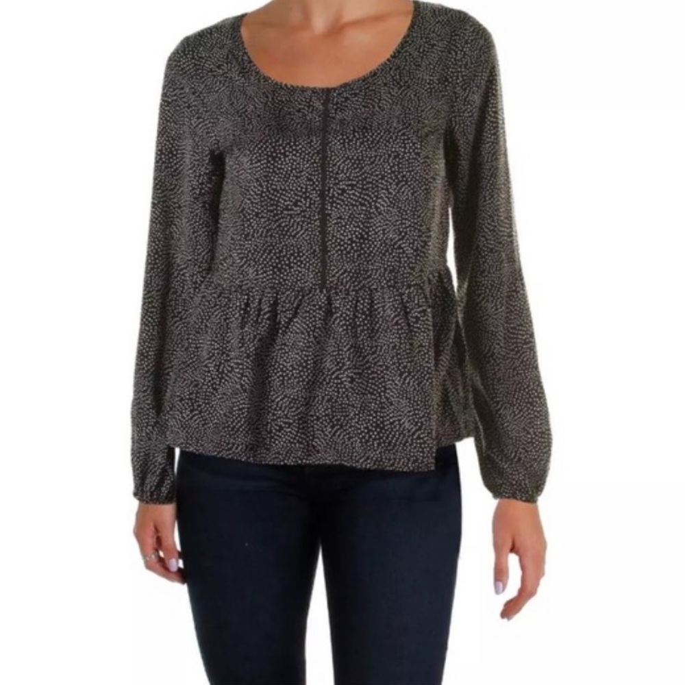 Mink Pink Long sleeve Peplum Blouse